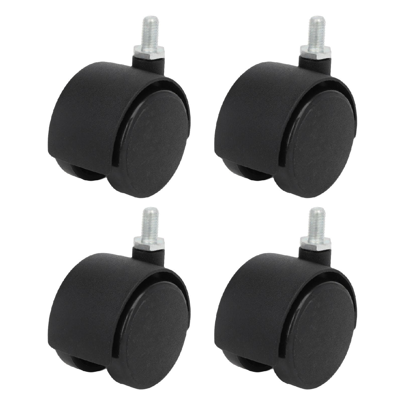 4pcs Swivel Caster Wheels 360 Degree Rolling Uniform Force Double Wheel Design Caster Wheels for