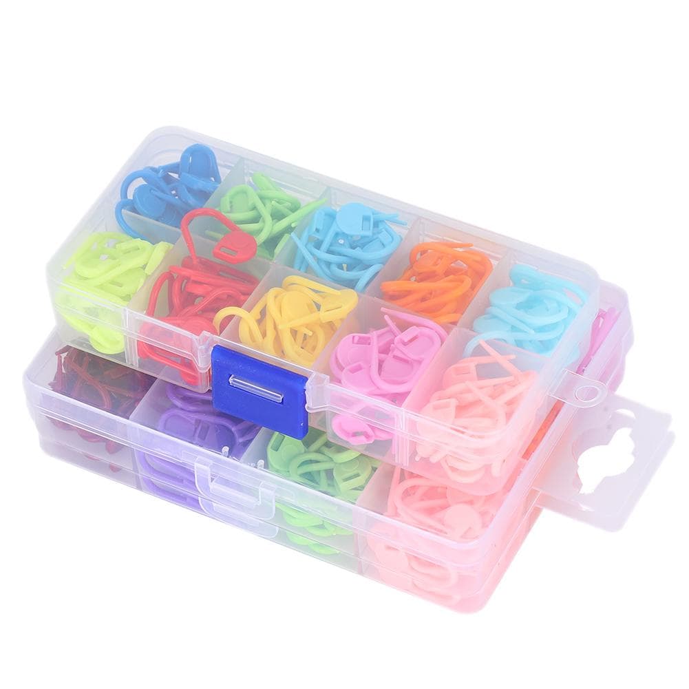510Pcs Knitting Locking Stitch Markers Crochet Colored Counter AntiSolution Plastic Small Pin