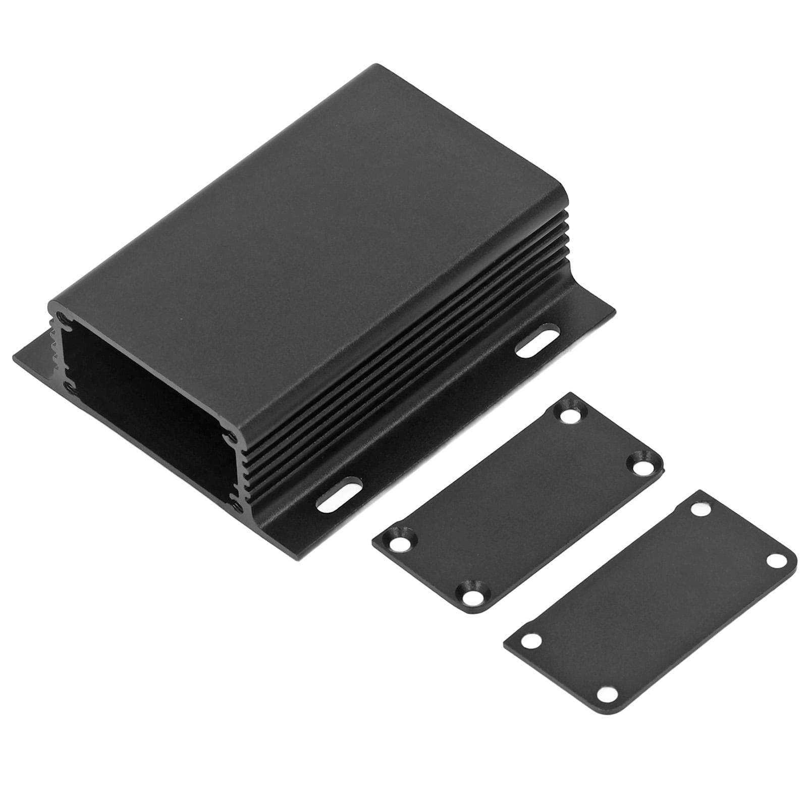 Aluminum Electric Box Waterproof Junction Enclosure Case Integrated Type 25x71x80mm Black