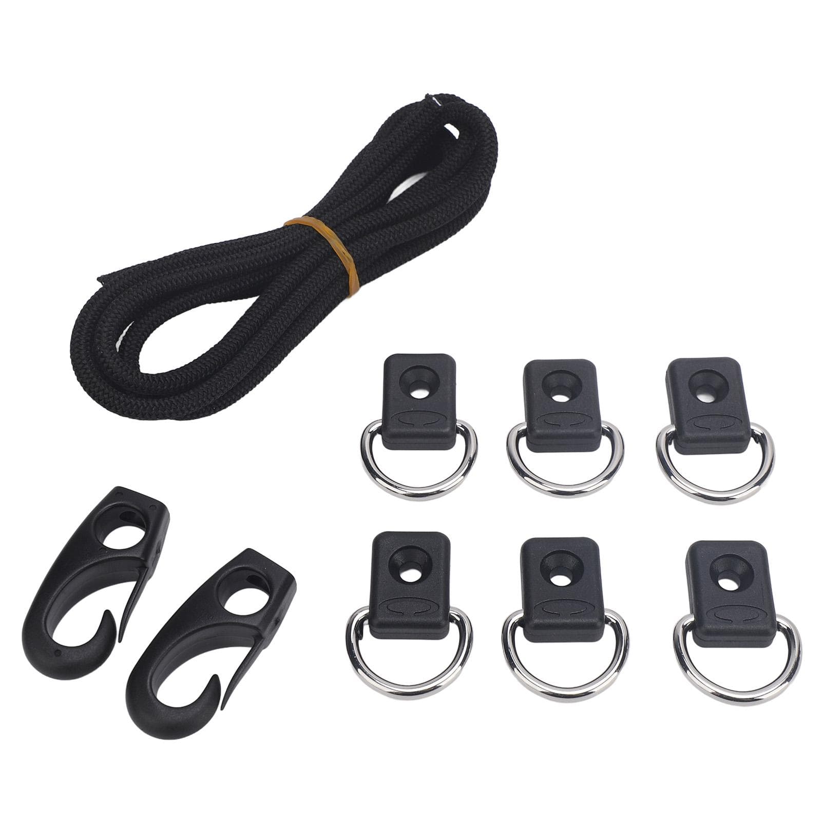 Kayak Elastic Rope Kit Professional D Type Buckles Kayak Bungee Cord Deck Rigging Kit for Kayaking