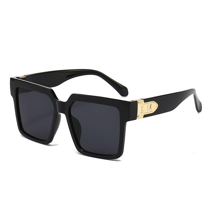 New Luxury Designer Square Oversized Sunglasses UV400 Protection Thick Frame Unisex Fashion Glasses for Men Women