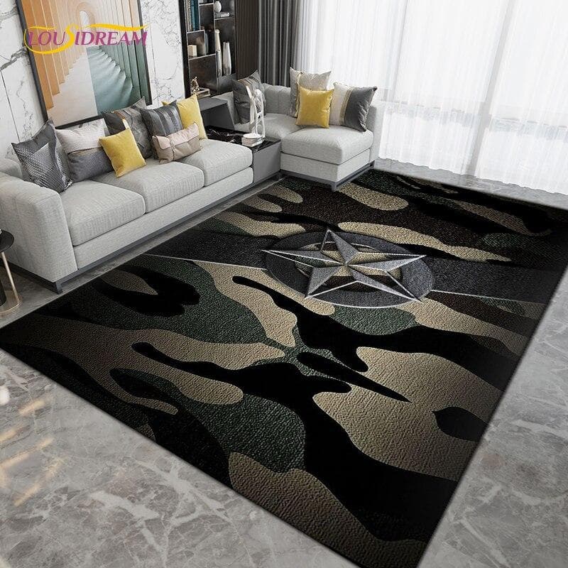 Military Camouflage Carpets for Living Room Bedroom Decorative,Outdoor Camping Rugs,Doormat Kitchen Bathroom Non-slip Floor Mats 60x90cm