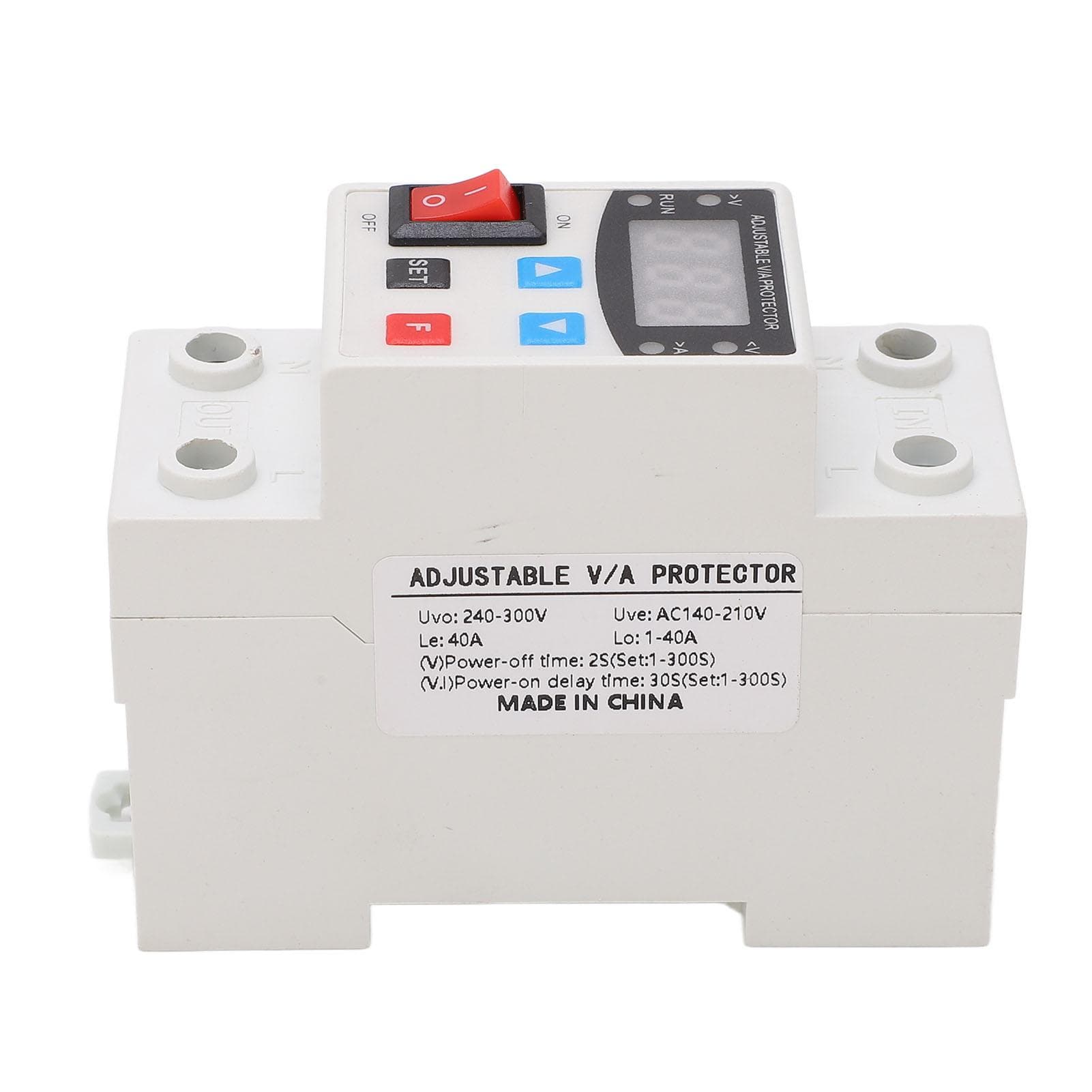 Over Under Voltage Protective Device Adjustable Auto Reset Protector 240V?300V 40A