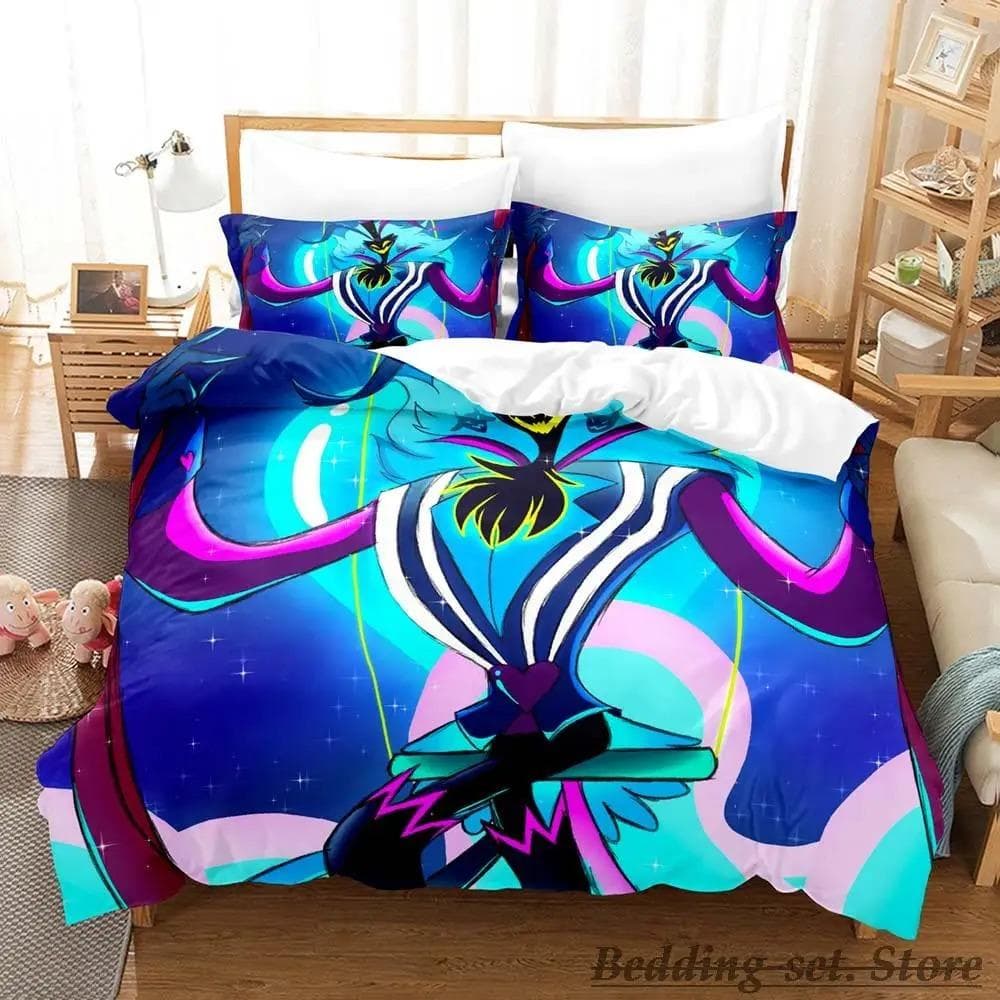 Fizzarolli Boss Bedding Set Single Twin Full Queen King Size Bed Set Adult Kid Bedroom Duvetcover Sets Anime Game Bed US Twin 173x218cm