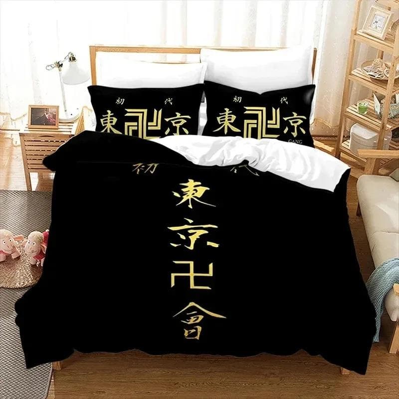 3D Print Tokyo Revengers Anime Bedding Set Double Twin King Duvet Cover Comforter Pillowcase Boys Girls Adults Bedroom 70x133cm 2pcs