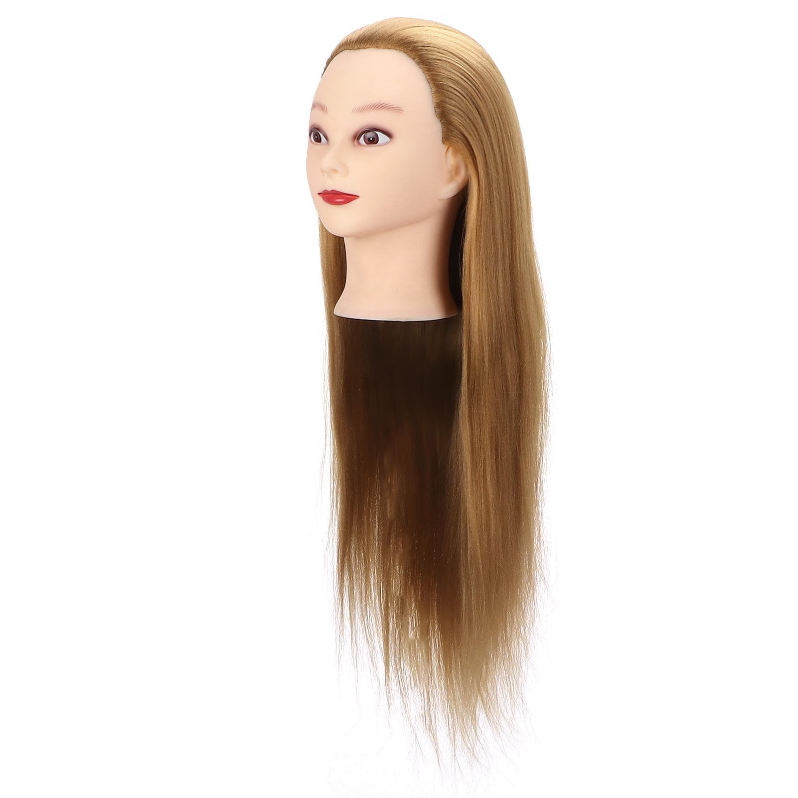 Hair Hairdresser Cosmetology Mannequin Head Hair Braiding Training Practicing Head (Gold Brown)