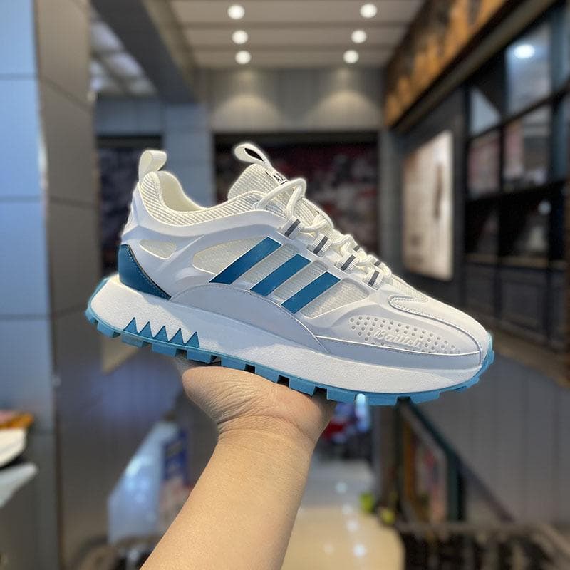 Casual Sneaker for Men Outdoor Comfortable Men's Sports Sneakers Breathable Fashion Slip-on Mans Shoes Spring Summer 40 blue