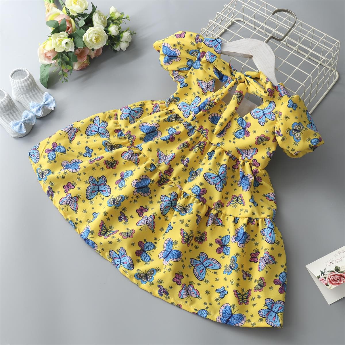 Toddler Baby Girl Dress Romper Floral Skirts Baby Sundress Cute Infant Girl Clothes M