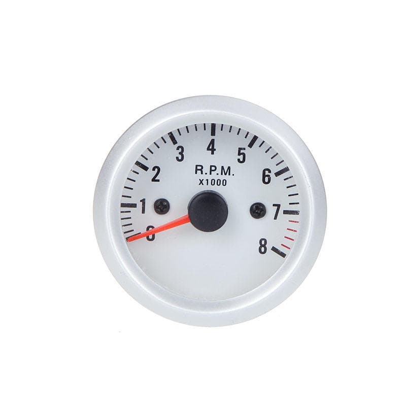 Tachometer Tach Gauge with Holder Cup for Auto Car 2  52mm 0~8000RPM Blue LED Light