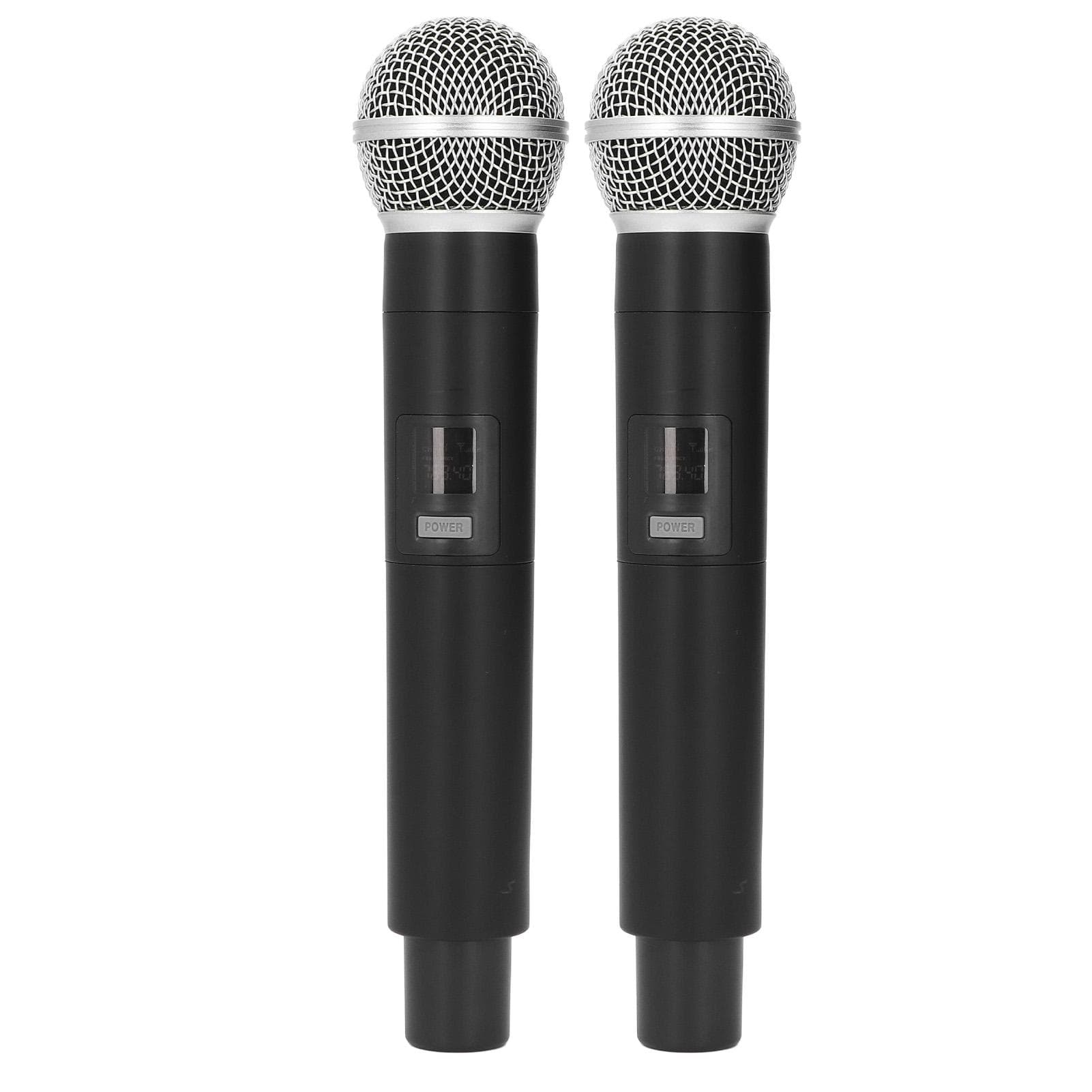 Wireless Microphone Set of 2 Professional Rechargeable Handheld Karaoke Mic System with Receiver