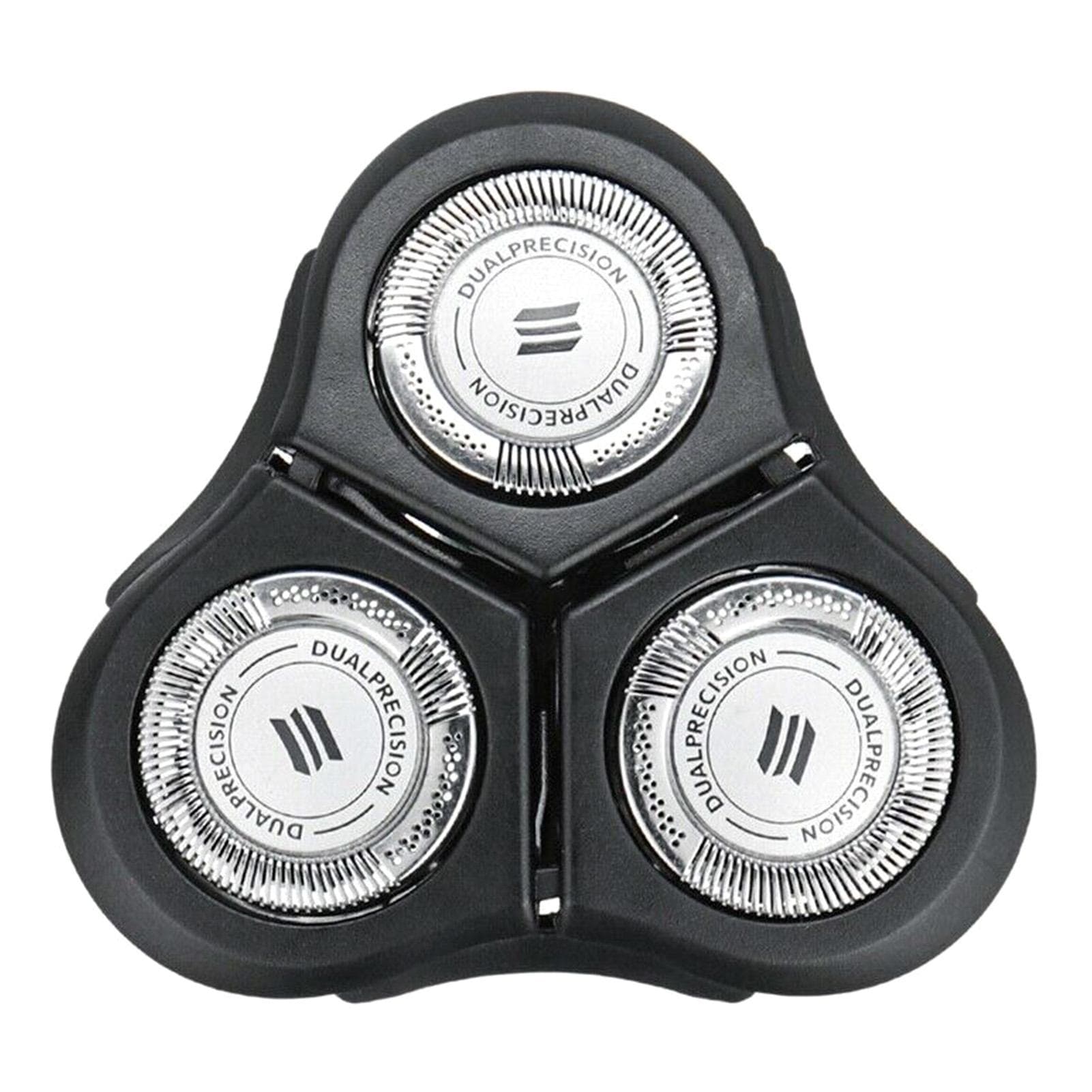 Three Floating-Blades Replacement Heads Washable Electric Shaving Heads Replacement for No-relco black