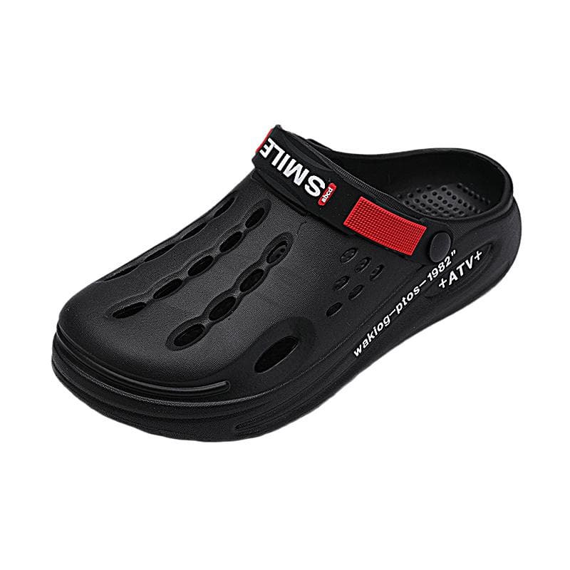 2024 Designer Men Summer Sandals Clogs Home Platform Garden Slippers Casual Slides Soft Sole Light Beach Crock Slipper 38 black