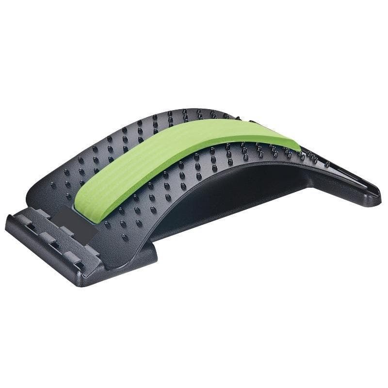 1pc Back Lumbar Correction Device Lumbar Massager Support Relaxation Spinal Extension Yoga Mat green/black