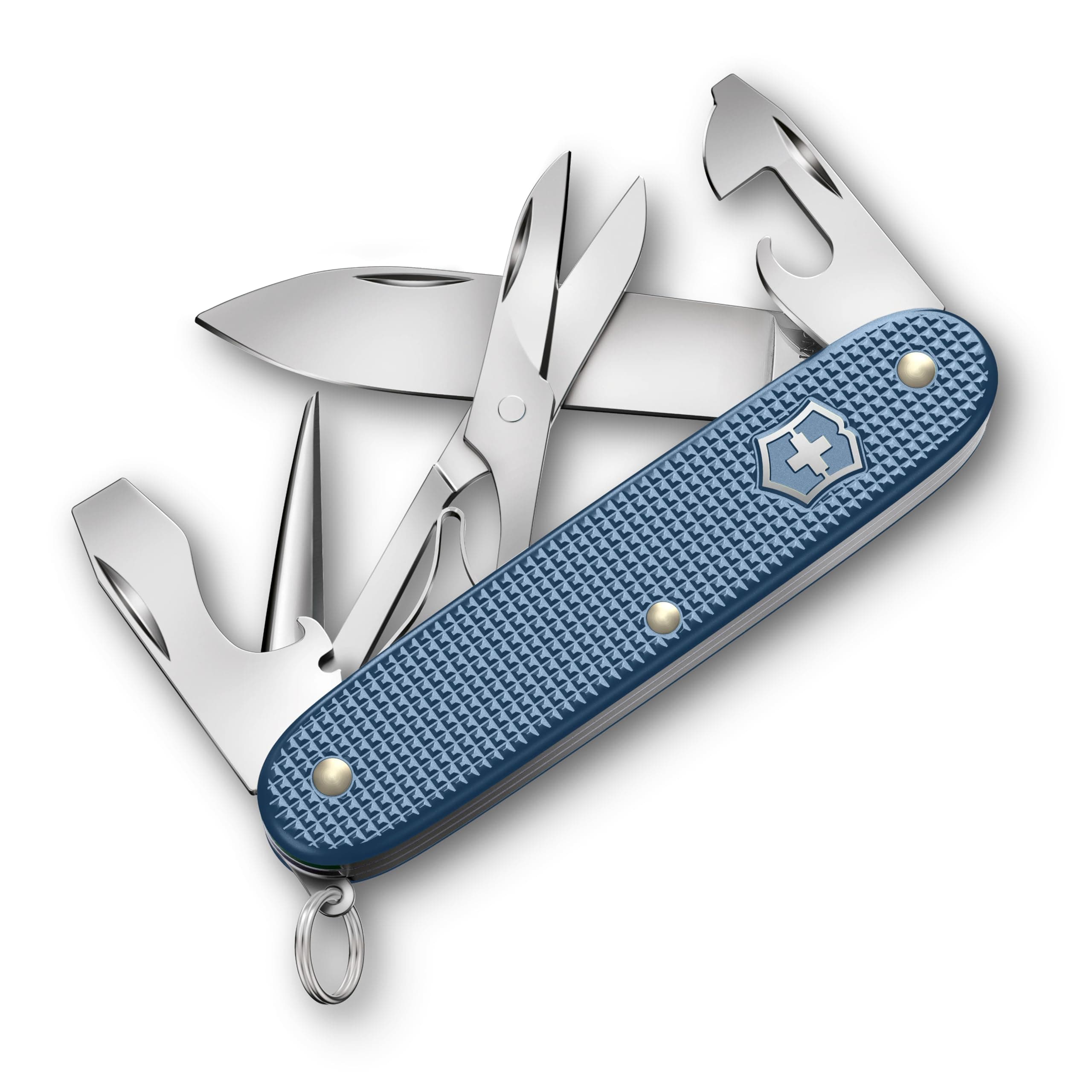 VICTORINOX Pioneer X ALOX Limited Edition 2026 Glacial Blue Swiss Army Knife, Multi-Function Knife, Outdoor Scissors, Flathead Screwdriver Included, S