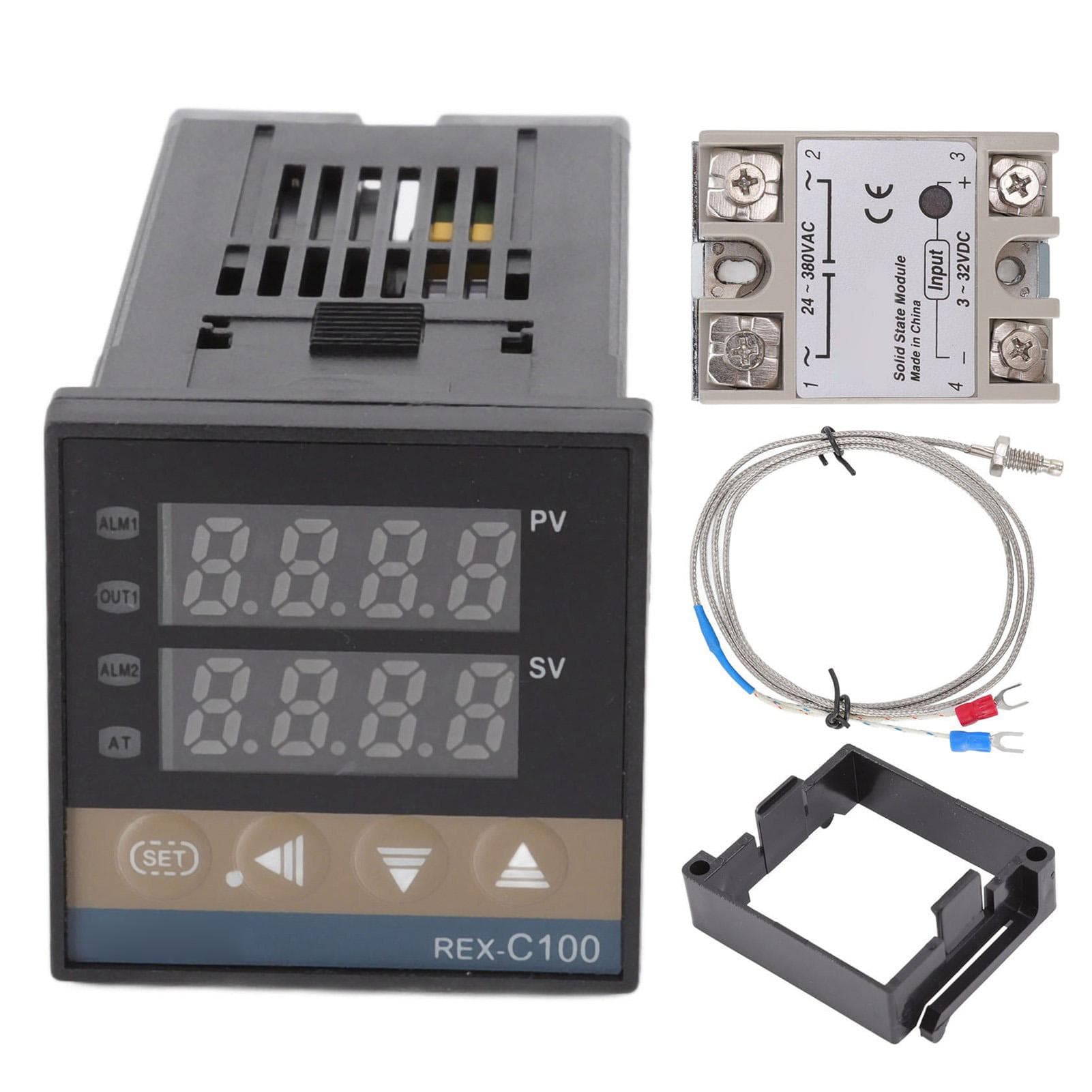 Digital PID Thermostat Temperature Controller Long 100V?240V and 3.3ft M6 Imperial K Type
