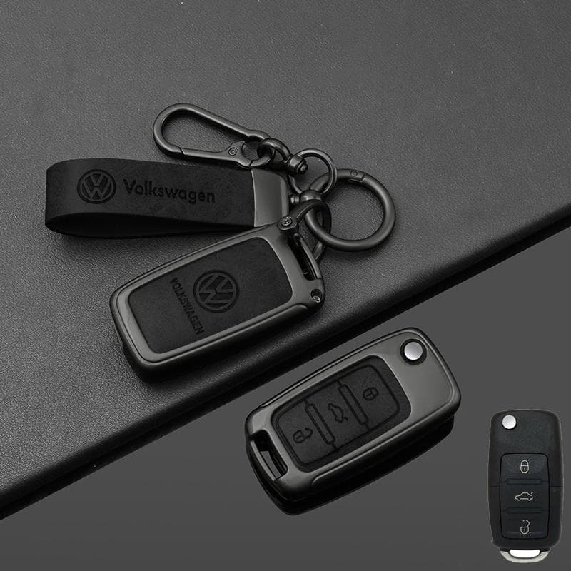 For VW Premium Leather Car Remote Key Case Cover For VW Volkswagen Polo Tiguan Passat B5 B6 B7 Golf 4 5 6 MK6 Jetta Lavida Acc