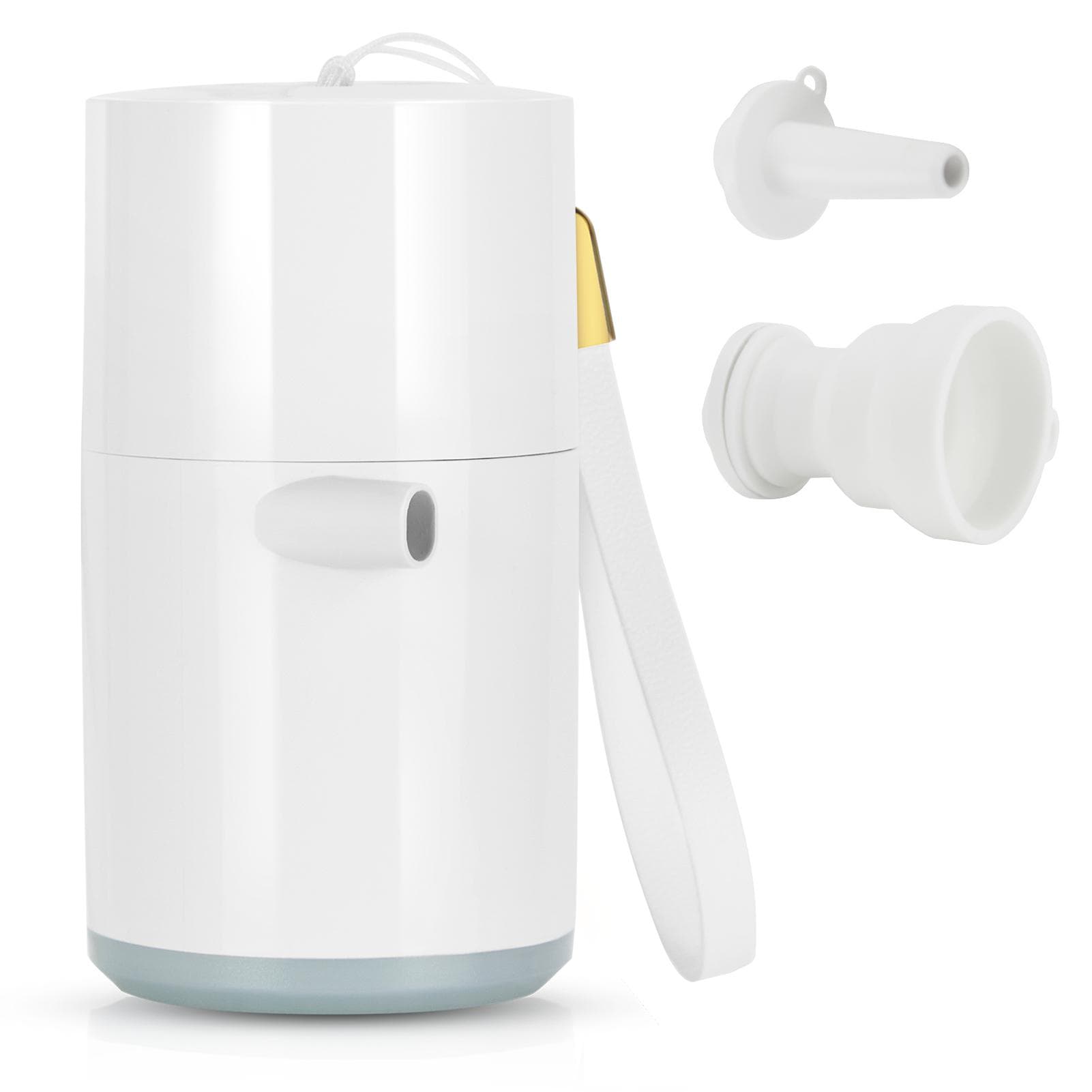 Mini Air Pump with Light 1400mAh Rechargeable Air Pump Wireless Electric Inflation Pump for Air white