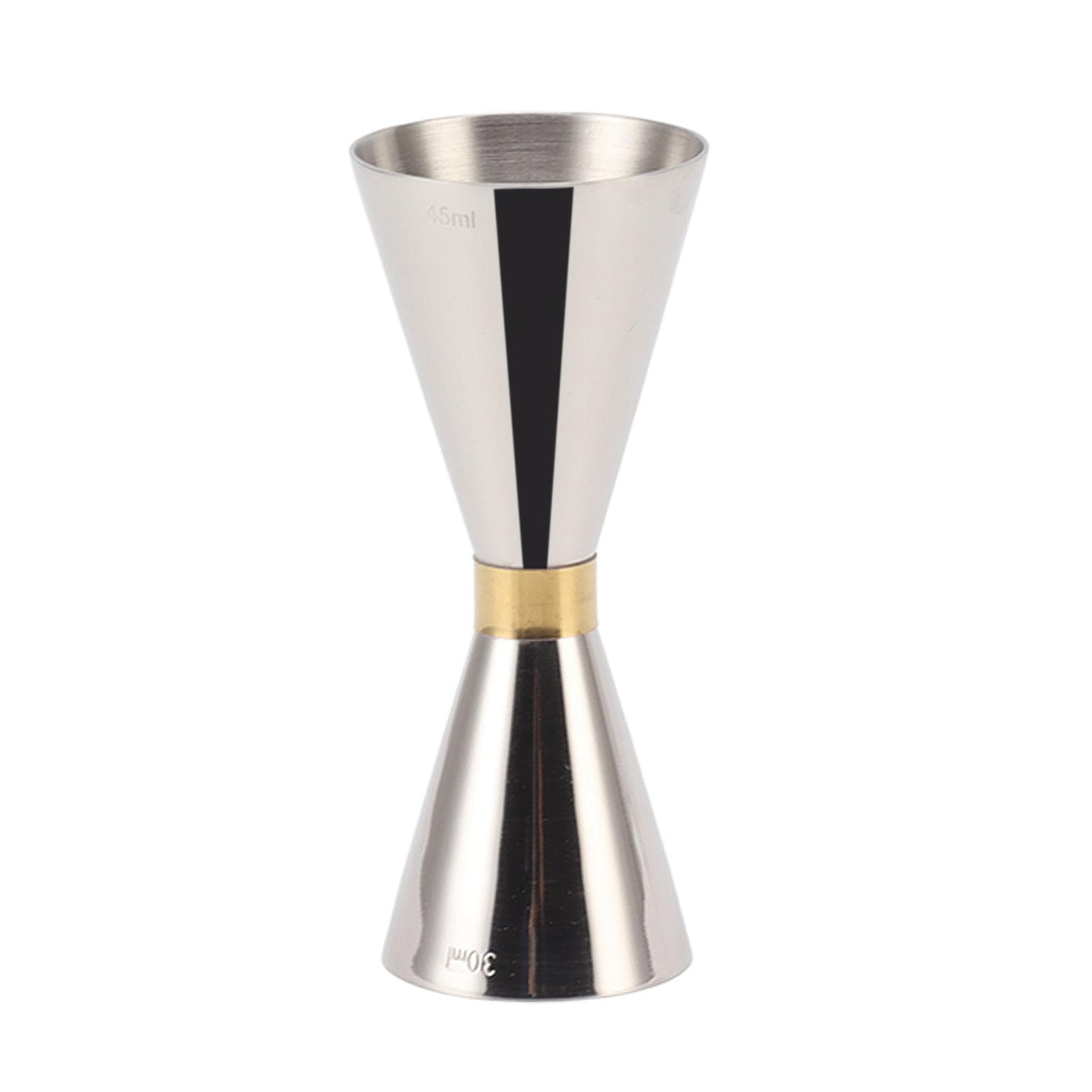 Cocktail Jigger Double Ended 304 Stainless Steel Bar Measuring Cup with Scale for Home Party silver