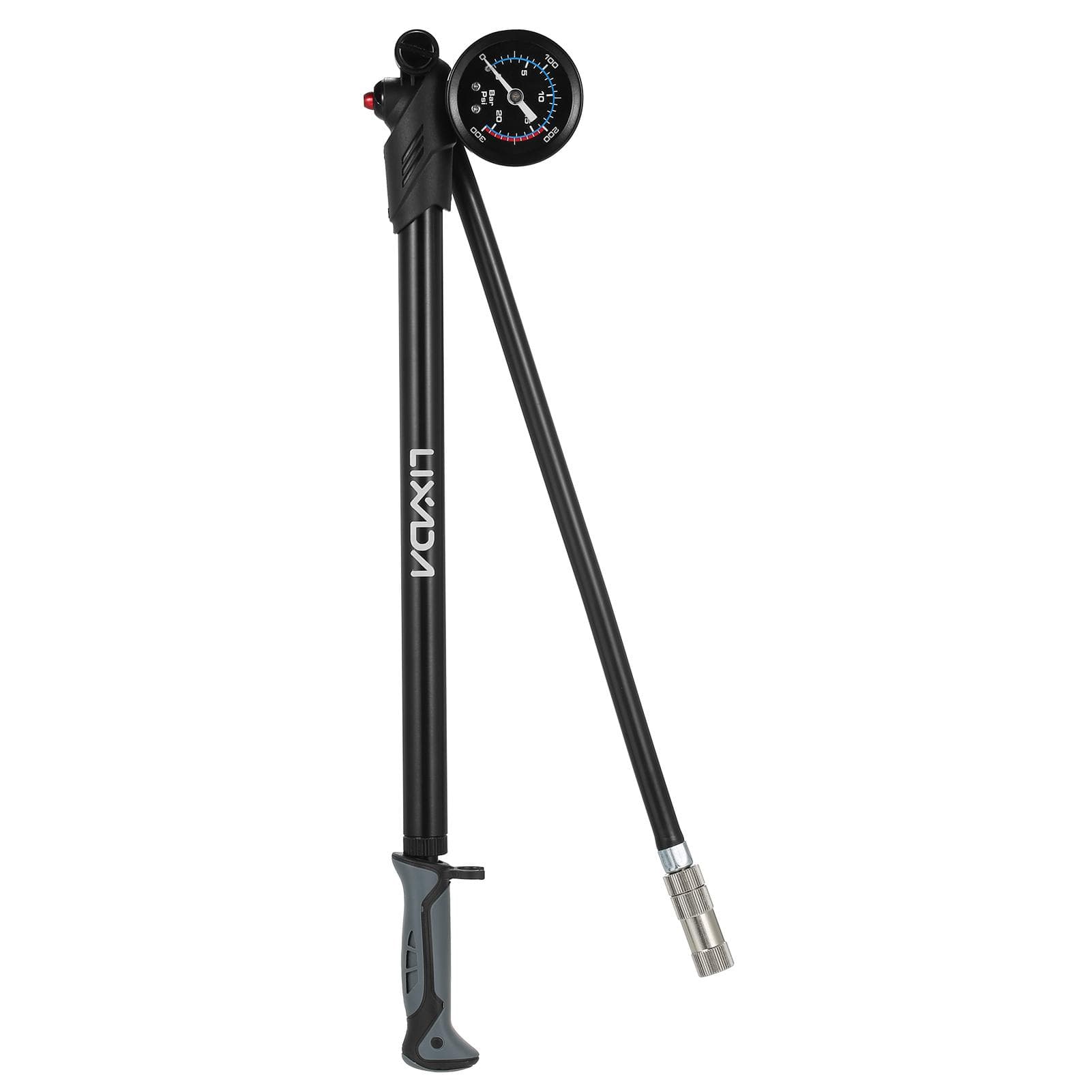 Lixada Bike Air Shock Pump with Pressure Gauge 300PSI High Pressure Bike Tire Inflator Pump for black