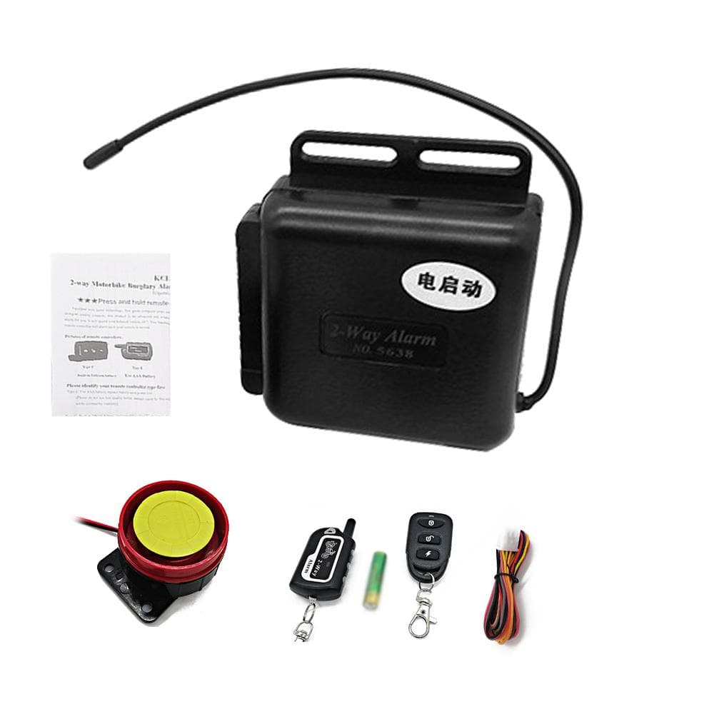 Motorcycle Anti-Theft Alarm System 2-Way Wireless Remote Engine Starter Stop Lock/Unlock Controller multicolour
