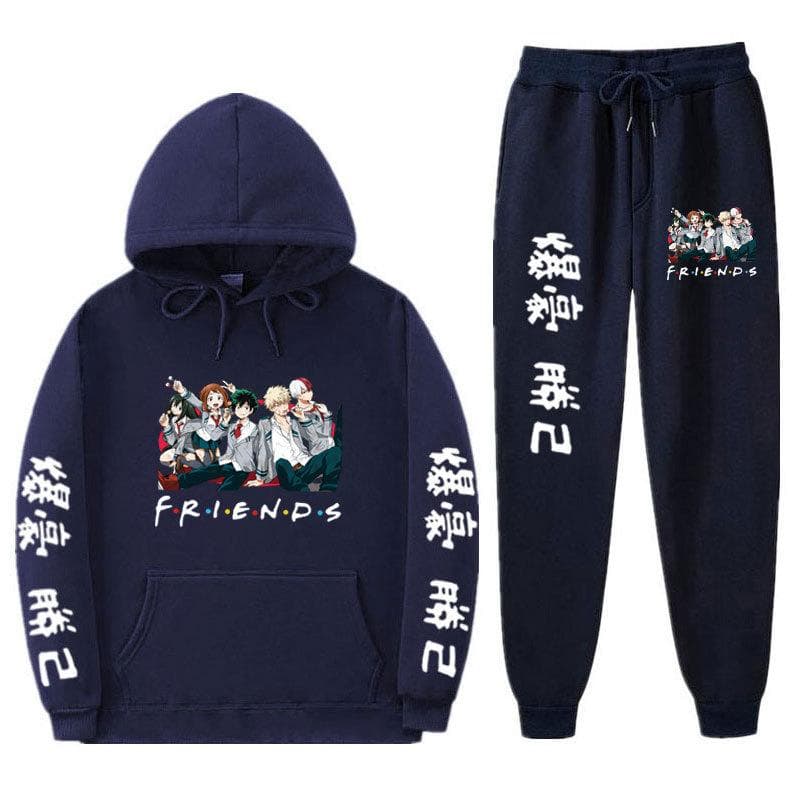 Sportswear Set Anime My Hero Academia Men and Women Casual Sports Suit My Hero Academia Hooded Suit L