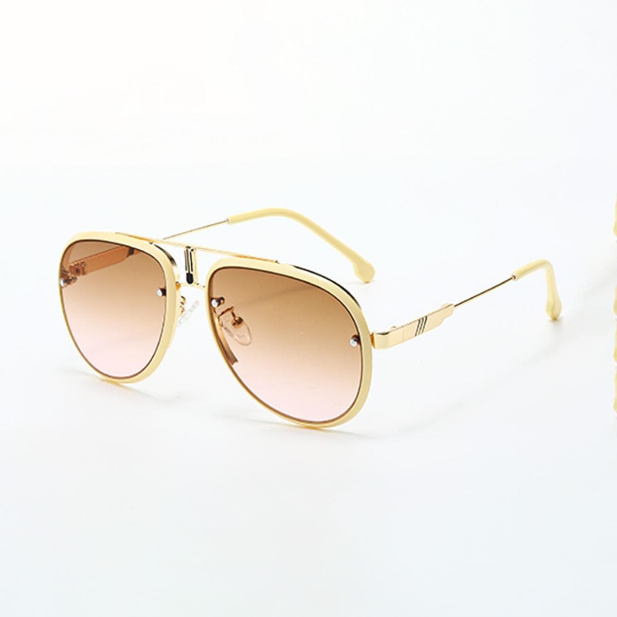 Retro Oval Metal Sunglasses for Women Men Luxury Fashion Brand Punk Unisex Stylish Shades UV400 Protection
