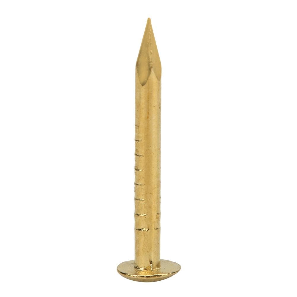 100Pcs Round Head Nail Brazen Brass Vintage DIY Craft Fastener Installation Accessories15mm Length