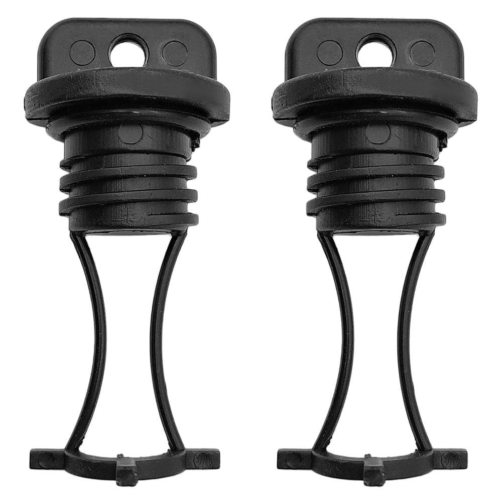 2 PCS Kayak Drain Plugs Thread Hull Drain Suit Scupper Plug for Kayaks Canoes Boats black