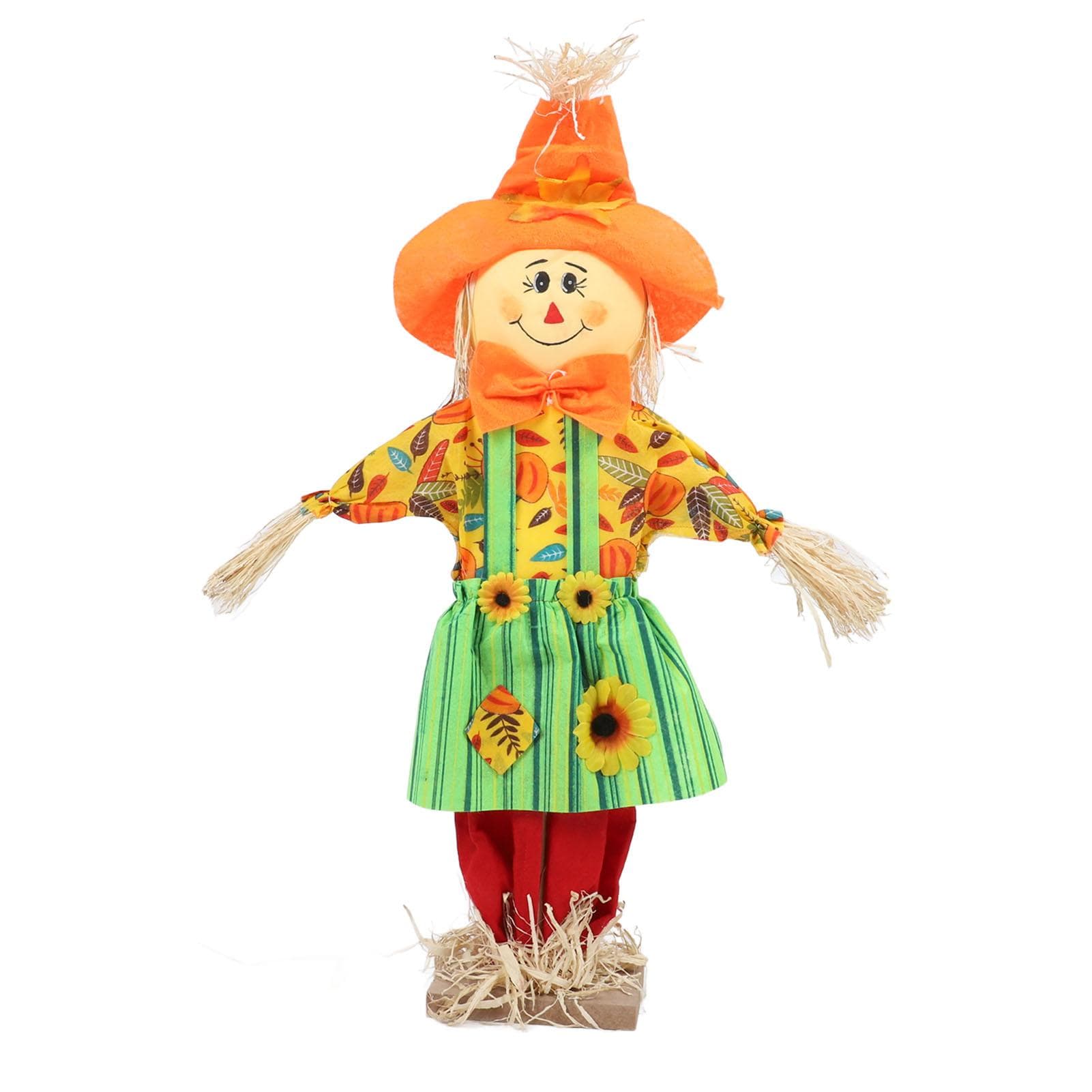Scarecrow Figure Fall Scarecrow Decoration Thanksgiving Scarecrow for Garden Protection 60cm Height