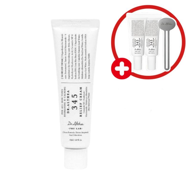 Dr. Althea 345 Relief Cream Soothing & Hydrating 50ml + Bonus 10ml x2 + Tube Ringer