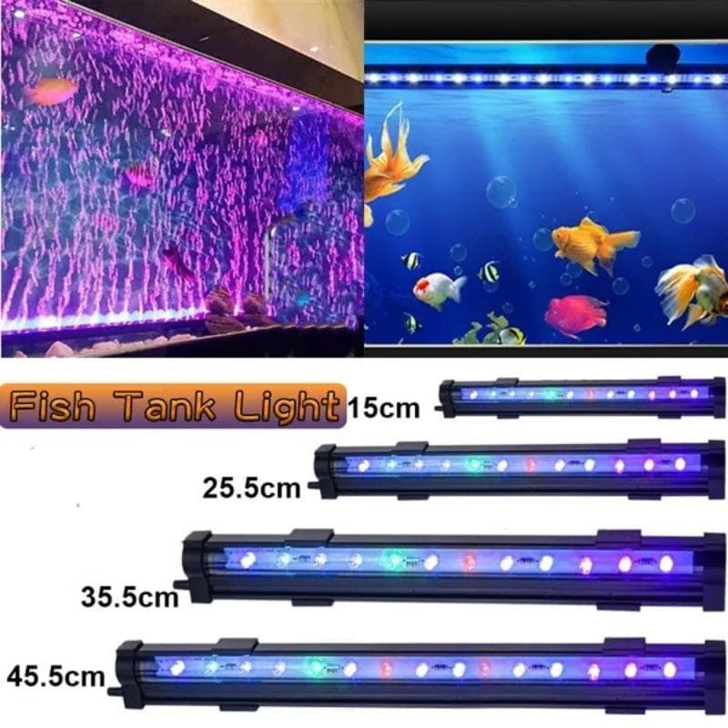 15/25.5/35.5/45.5cm Aquarium LED Bubble Light Colorful Light Color Changing Light LED Diving Light Fish Tank Light Submersible Light 25.5CM