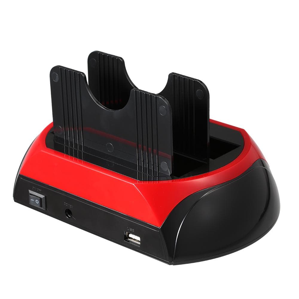 HDD Docking Station Dual Hard Disk Drive Docking Station Base for 2.5 Inch 3.5 Inch IDE/SATA USB 2.0 EU Plug