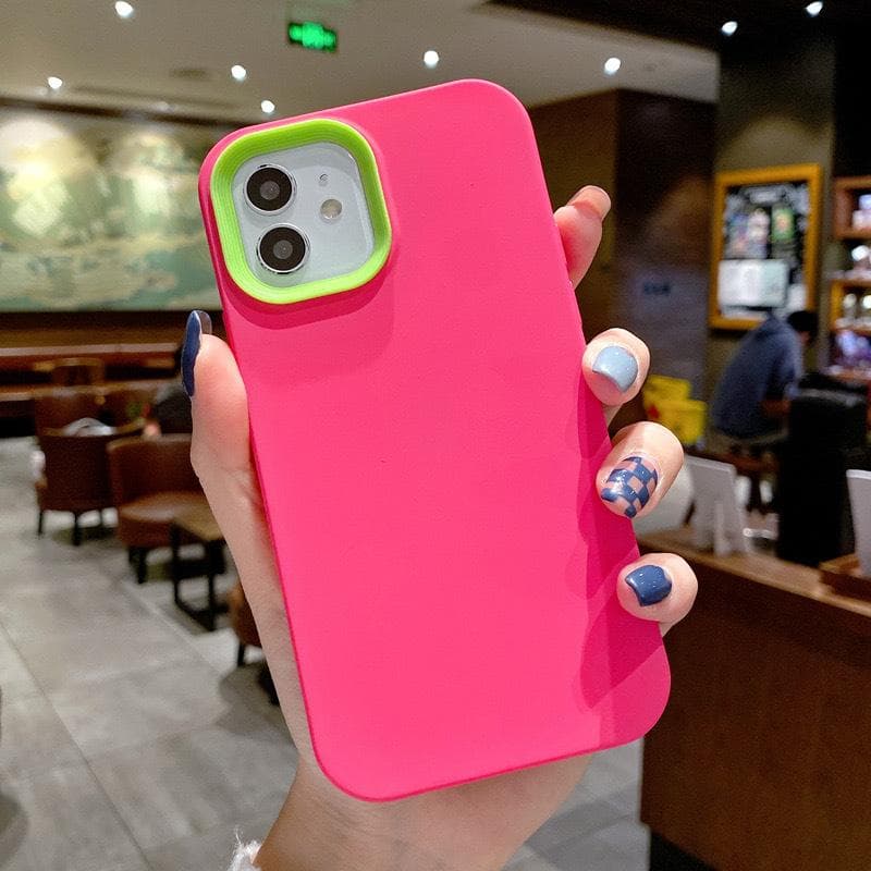 Simple Candy Color Three-in-one Suitable for Iphone15/14ProMax Apple 13 Mobile Phone Case 12/11 Silicone Case Apple 15Plus