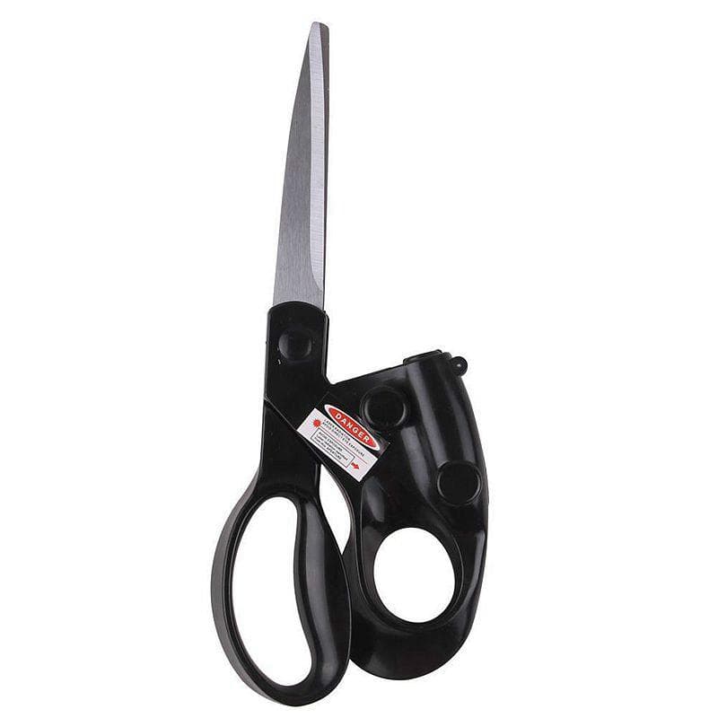 2020 Popular New Professional Laser Guided Scissors For home Crafts Wrapping Gifts Fabric Sewing Cut Straight Fast Scissor Shear black