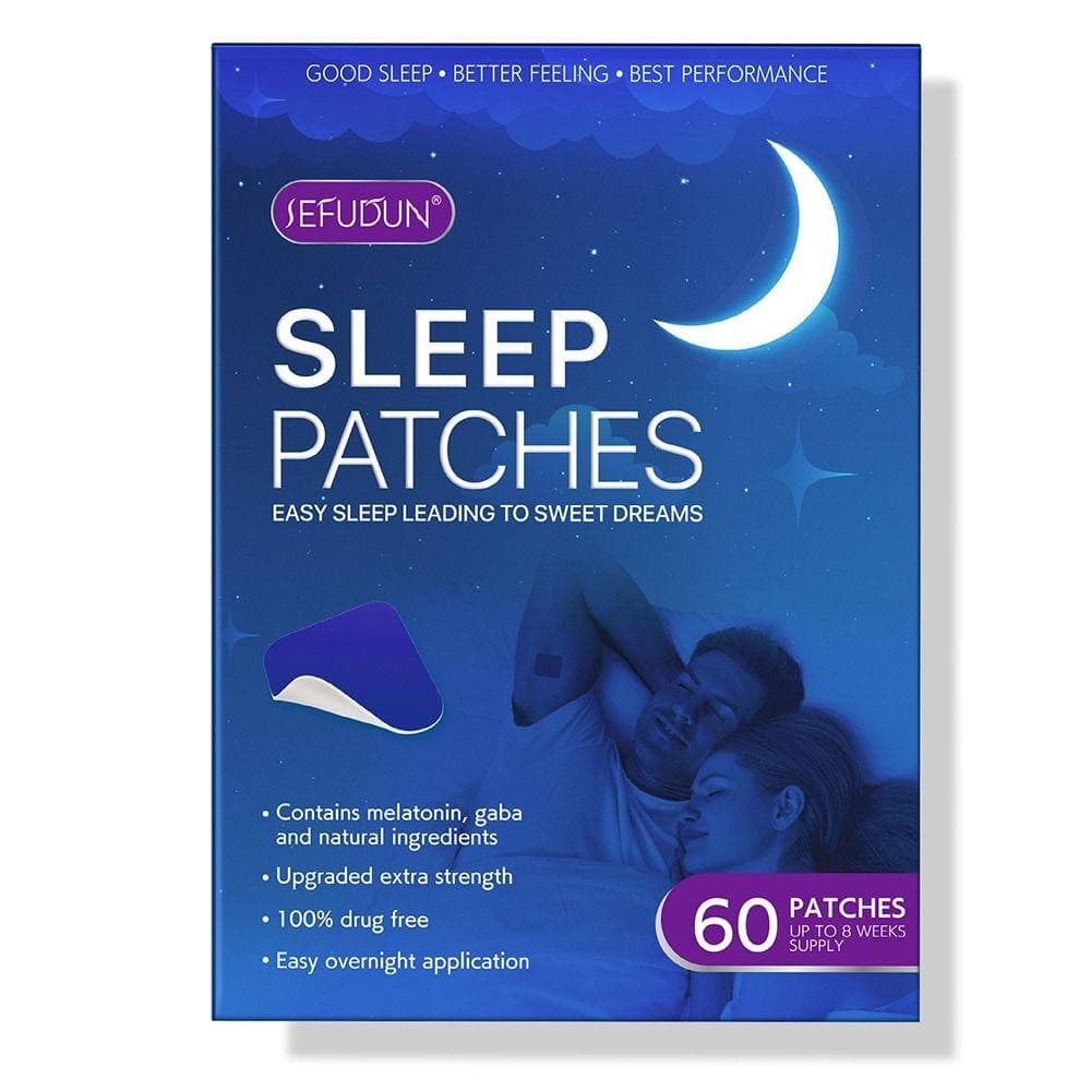 60Pcs Relieve Headache Sleep Patch Relieve Fatigue Sleep Aid Patch Deep Sleep Patch blue