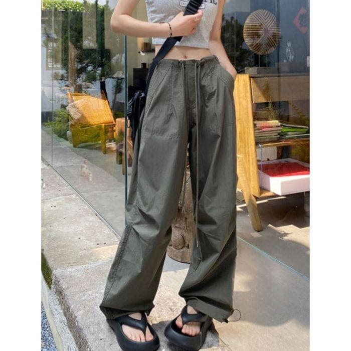 Casual Pants Women's Spring and Autumn New Loose and Thin Wide-leg Trousers XXL gray