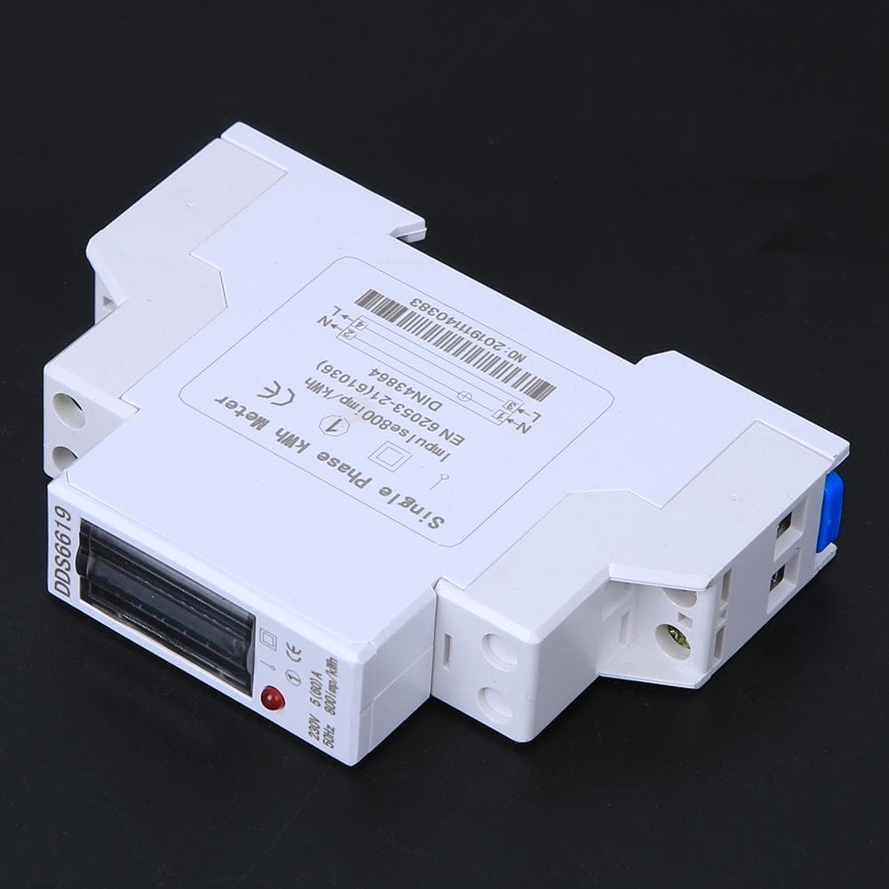 Energy Meter Din Rail 1P Single Phase Counter Household Appliances 230V