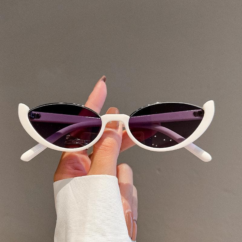 Small Cat Eye Sunglasses Women Vintage Composite Shades Fashion Luxury Designer UV400 Sun Glasses Trendy New as picture shows