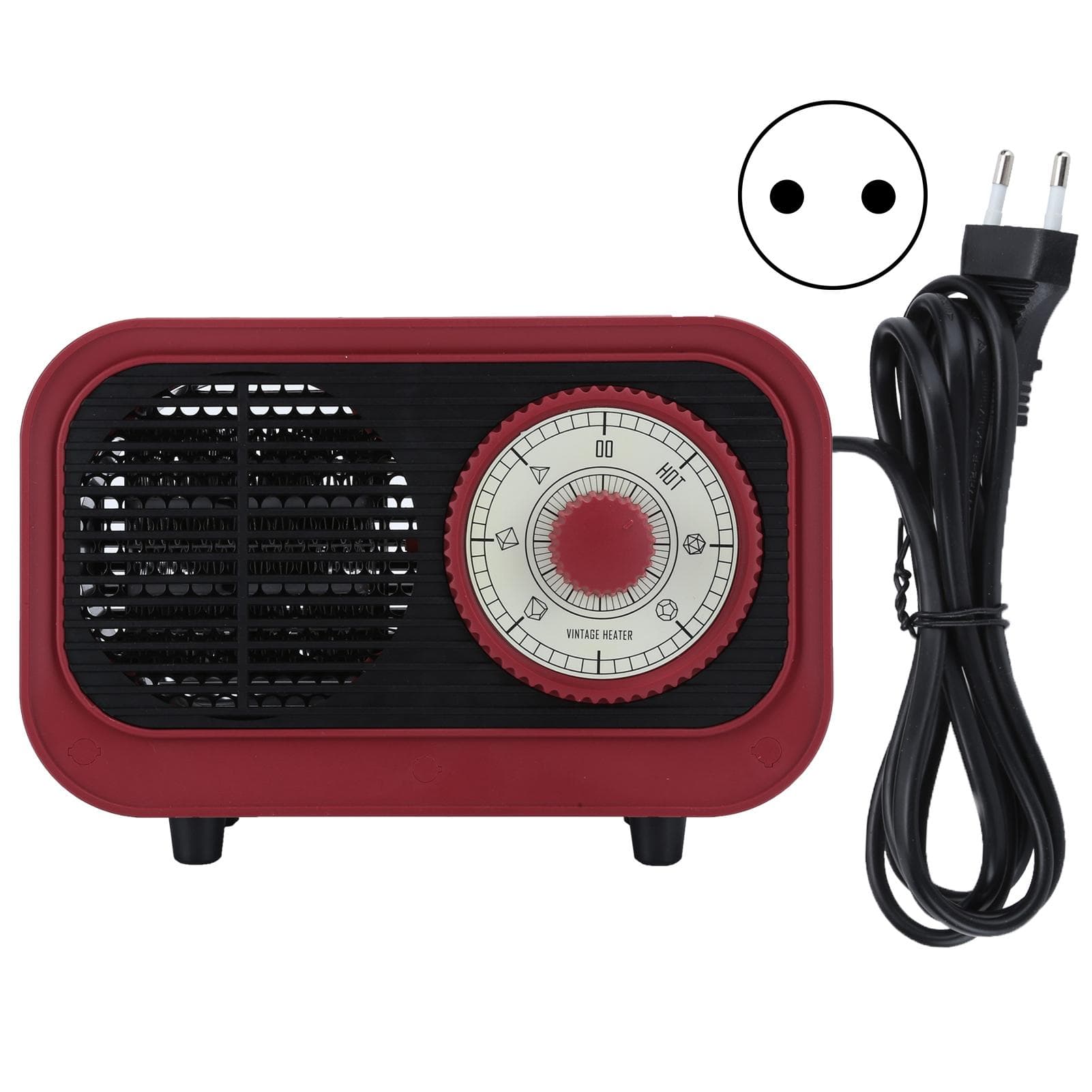 500W Portable Fast Heating Electric Heater Retro Home Office Desktop Warm Air BlowerEU Plug 220V