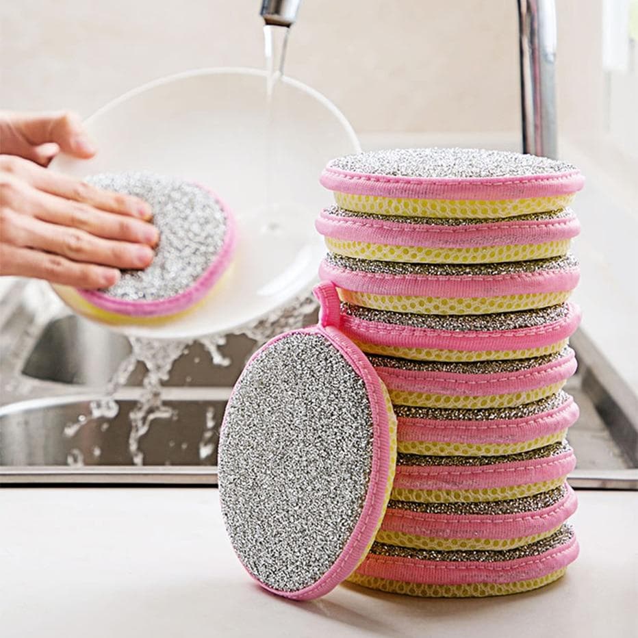 1/3/5/10/15/20 Pcs Double Sides Cleaning Sponge Pan Pot Dish Clean Sponge Household Cleaning Tools Dishwashing Brushes 10 PCS multicolour