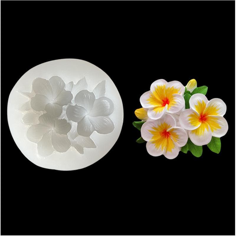Gardenia Flower Silicone Mold for Baking Cake Decoration Tools 3D Fondant Chocolate Molds Soap Candy Pastry Tools Egg flower transparent
