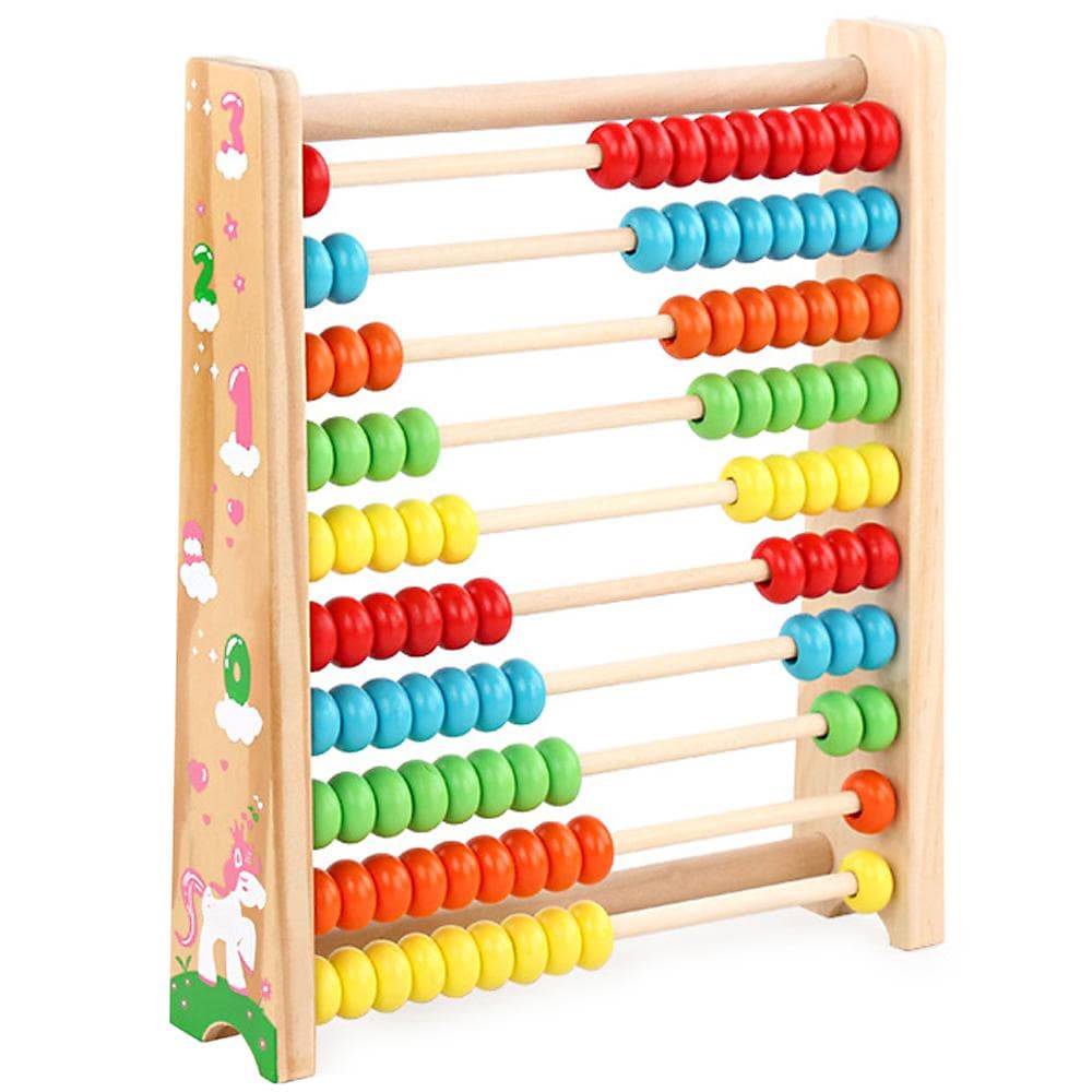 Wooden Abacus Toy Math Wooden Toy Numbers Educational Game Perfect Toddler Toys Logical Thinking multicolour