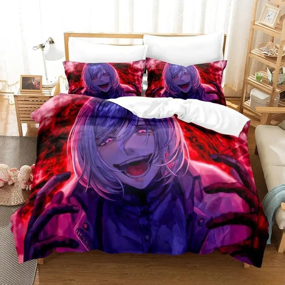 3D Print Akudama Drive Bedding Set,Duvet Cover Comforter Bed Set Quilt Cover Pillowcase,King Queen Twin Size Boys Girls Adultse 135X200cm-2pcs