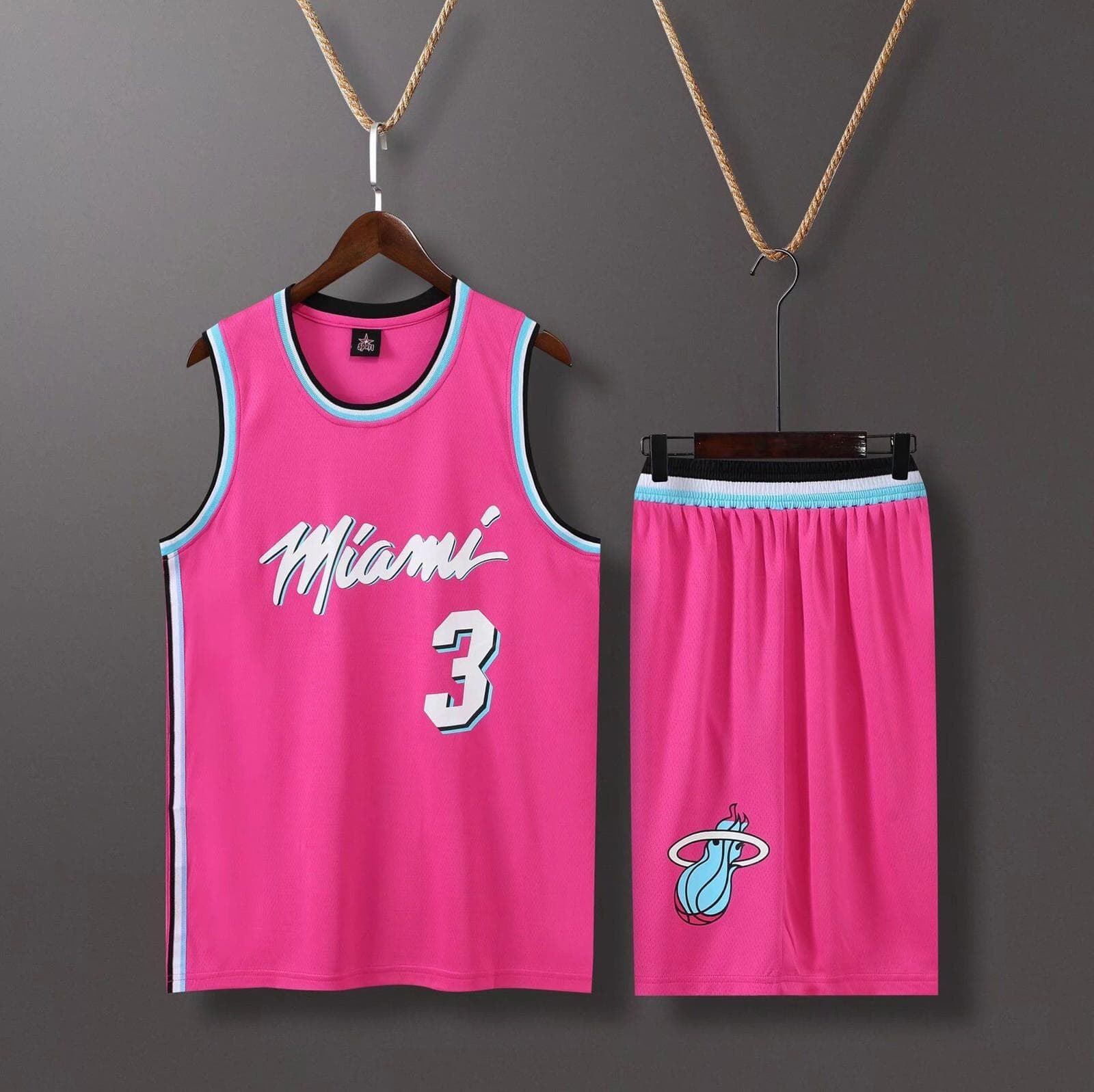Basketball Clothes Kids Basketball Suit Classic Tops + Pants Basketball Jerseys Suit Set S hot pink