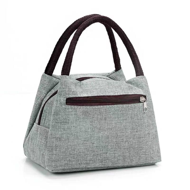 Women's Handbag Lunchbox Bag Bento Bag Mommy Bag Small School Bag Handbag Solid Color Canvas Bag 21*14*16.5cm grey
