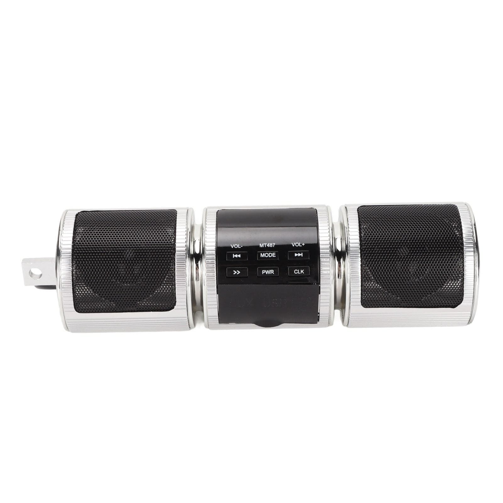 Motorcycle Bluetooth Speaker Wireless IP54 Waterproof DC12V Handlebar Mounted o Sound System silver