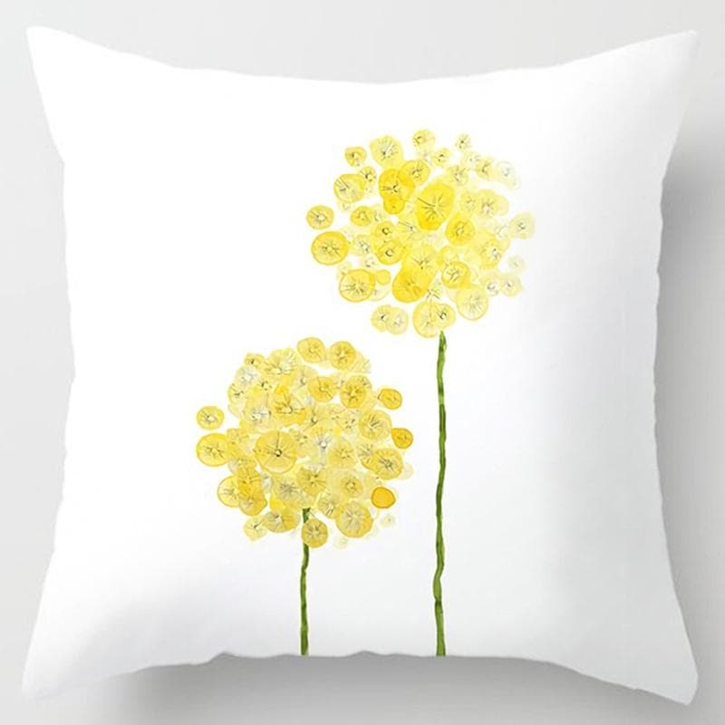 Modern Simple Yellow Flower Pillowcase Home Sofa Pillow Cushion Cover Lumbar Pillow Case Pillow Case Cushion Lumbar Without Pillow Core 45*45cm 60x60cm