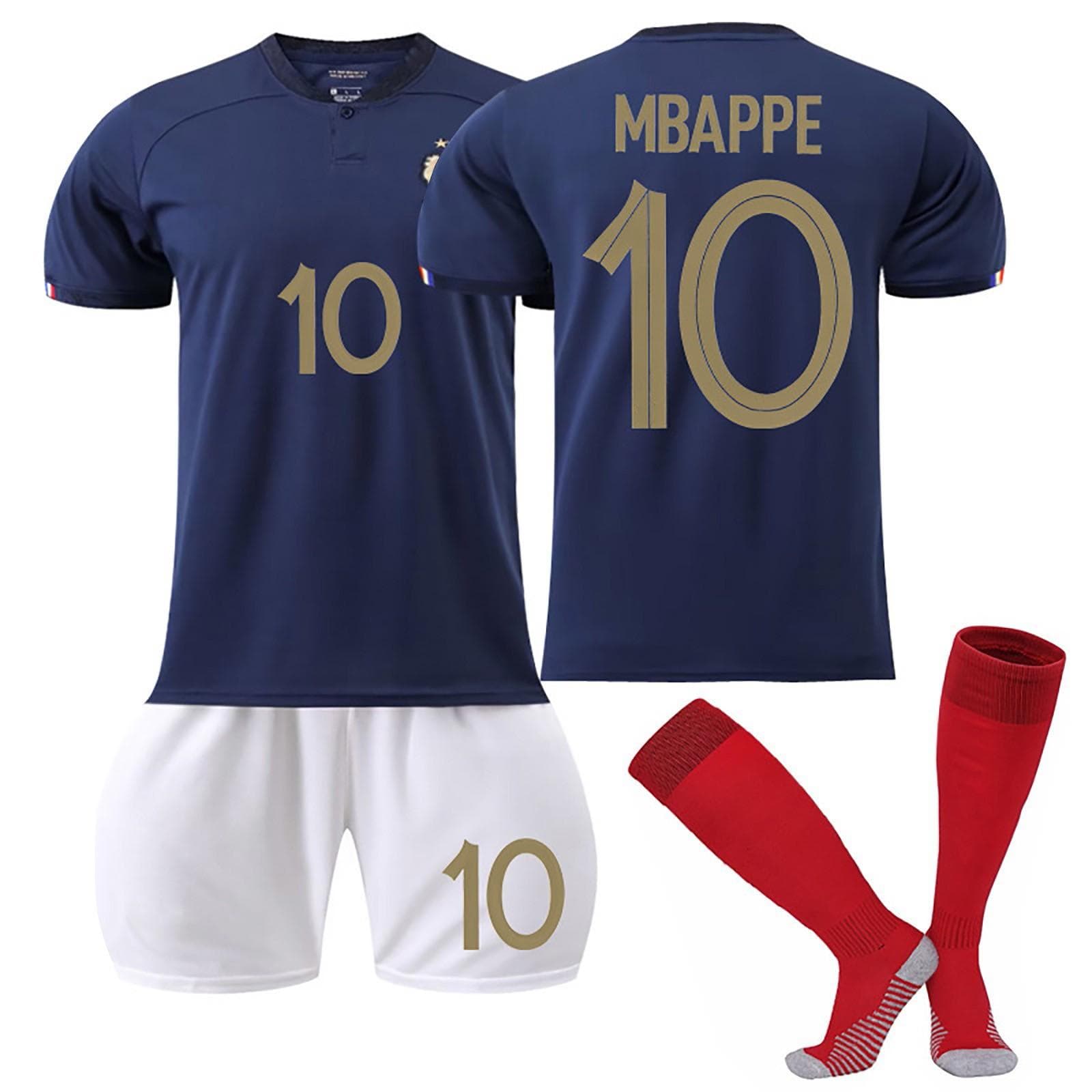 22/23 France Home Football Jerseys Shorts Socks Set New Season Shorts Socks Adult Sizes Outfits XL red
