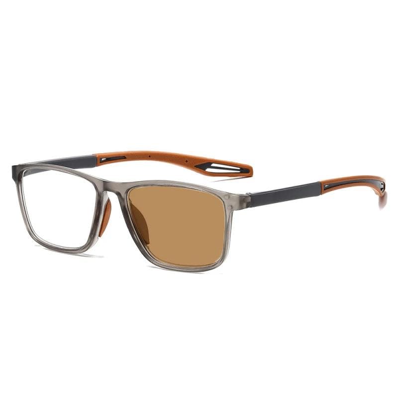 Ultralight TR90 Photochromic Reading Glasses Unisex Men Presbyopia Eyewear Vintage Outdoor Sports Sunglasses with Degrees 0~+4.0 +3.5
