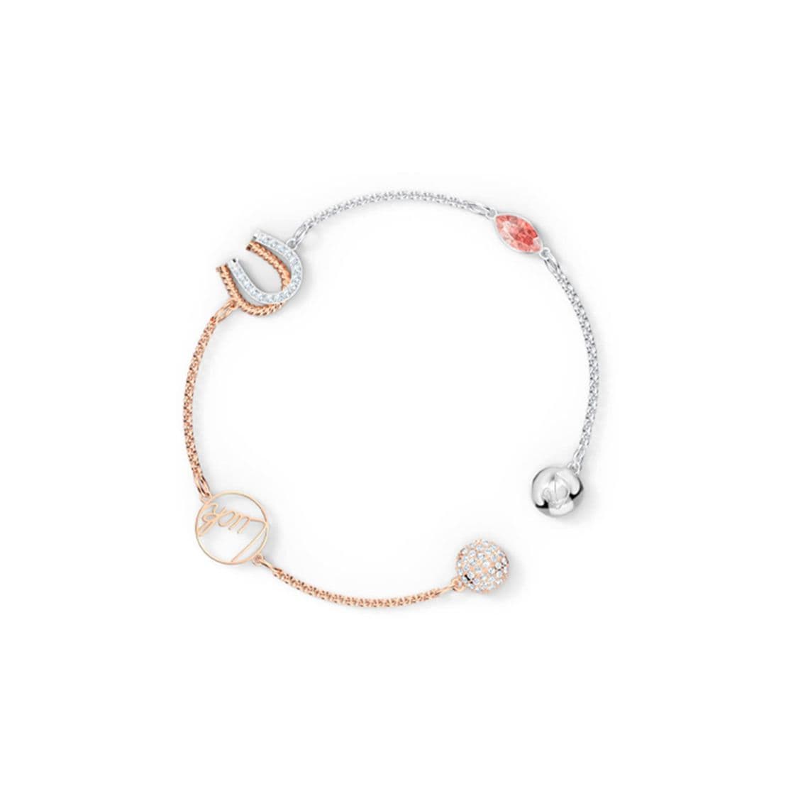 Swarovski Remix Collection Luck Strand Multi-Metal Finish Bracelet Women bracelet 5572648+5563083 Box (Random Color),M
